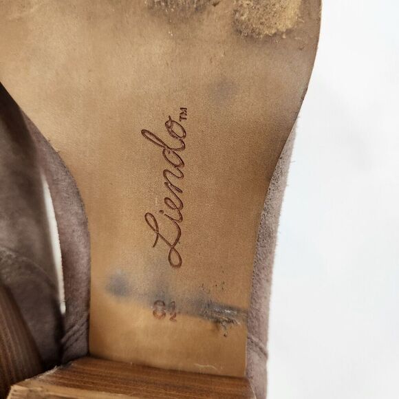 LIENDO Seychelles Boots Womens 8.5 Taupe Suede Ankle Bootie Shearling Shoe Cabin - Picture 12 of 12